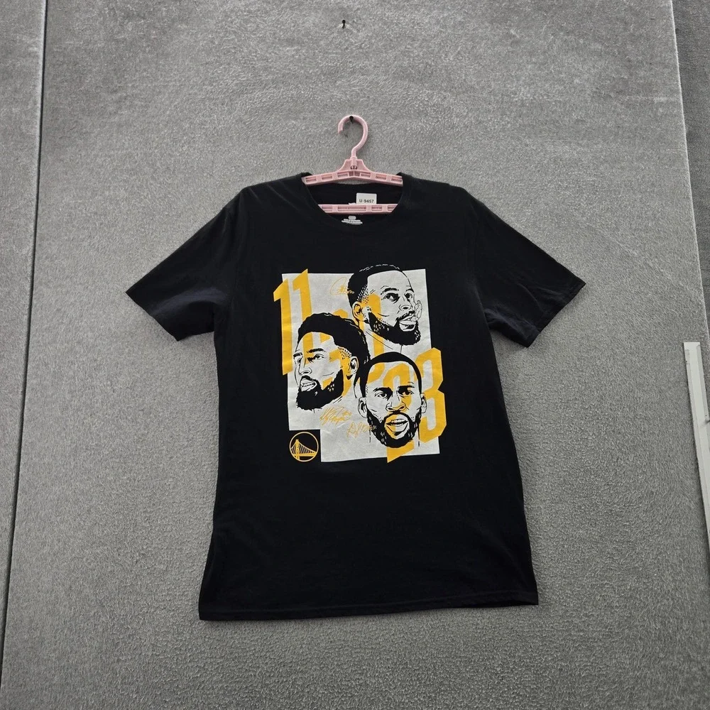 Golden State Warriors Men Shirt L Black Fanatics Graphic Print Basketball‎